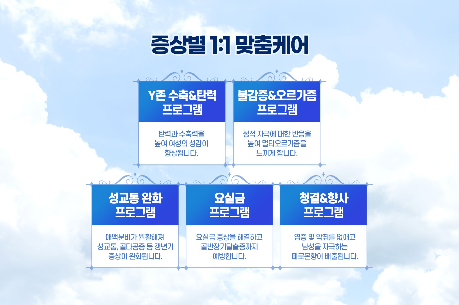 미즈케어솔루션 증상별 1:1 맞춤케어 프로그램